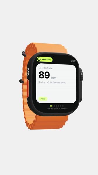 Smartwatch Health App UI